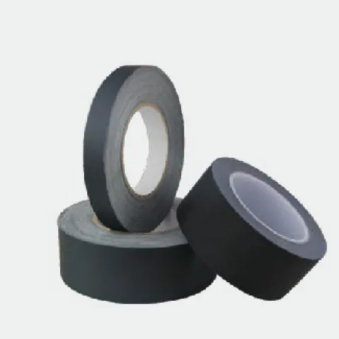 Rolls of black acetate cloth tape