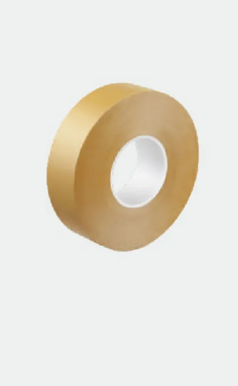 Roll of amber PVC double-sided tape