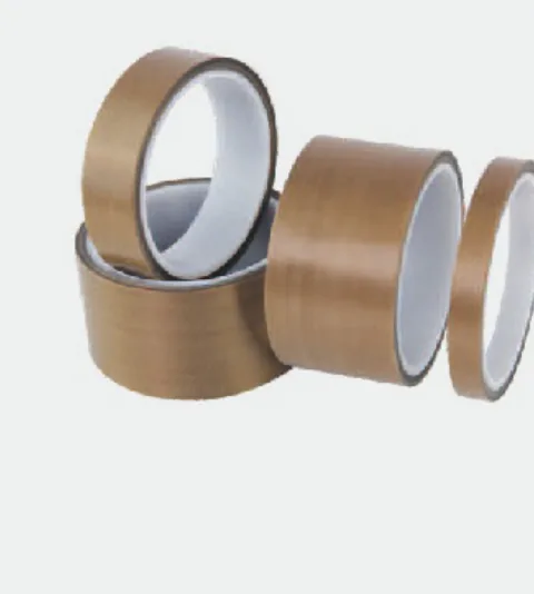 Rolls of brown PTFE-coated glass cloth tape